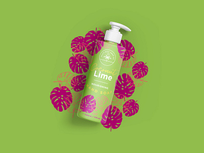 Summer Vibes Hand Soap in Coconut Lime brand design bright colors graphicdesign icon design illustration illustrator packaging packaging design photoshop summertime summervibes