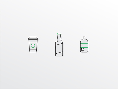 Beverage Icons graphic design icons icons design iconset illustraion illustrator lineart simpledesign