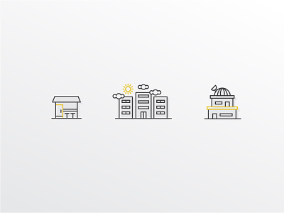 Building Icons design graphicdesign icons illustraion illustrator lineart simple simpledesign