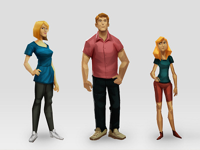 Family Charather design animation character design concept design illustrator photoshop