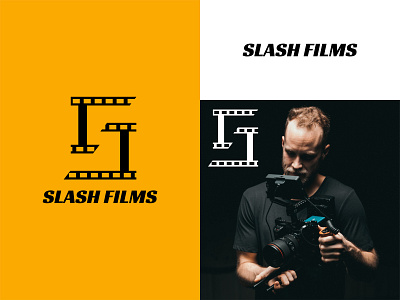 Slash Films Logo app brand identity branding design graphic design icon illustration illustrator inspiation logo logo design typography ui ux vector