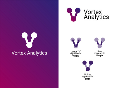 Vortex Analytics Logo Design brand identity branding design graphic design illustration illustrator logo logo design logo designs logo identity vector