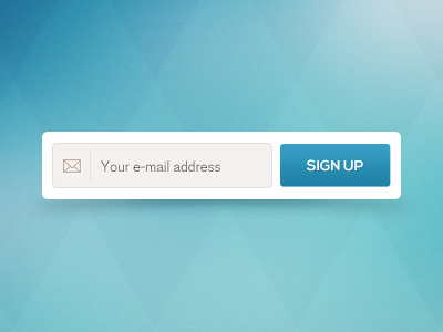 Sign up signup newsletter input mail email address blue button sign up