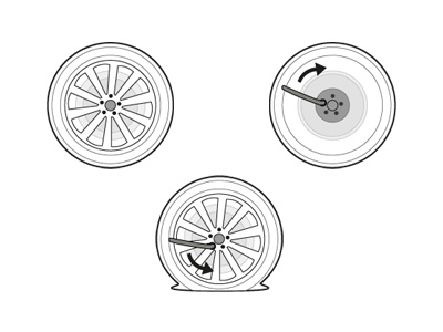 Wheels illustration schematic wheel