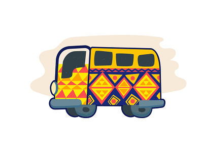 Tap tap bus african inspired caribbean colorful culture geometric pattern haiti haitian transport illustration illustrator illustrator cc islanders latin america