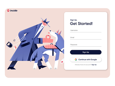 Inside - Sign Up Page