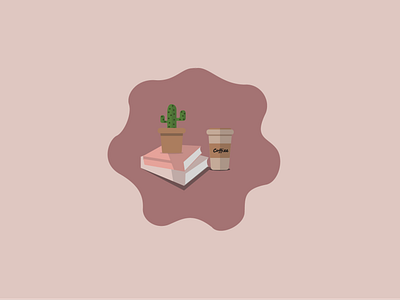 Books Cactus And Coffee By Fathima Shahaana On Dribbble