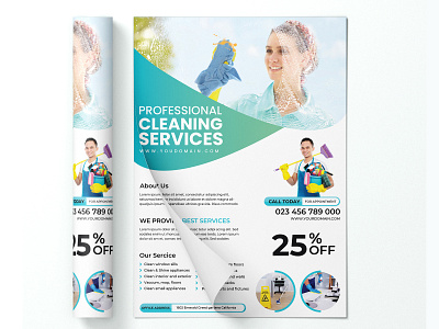 Cleaning Service Flyer business promote clean design cleaning company cleaning service commercial cleaning dirty work domestic cleaning flyer design flyer design template home cleaning house cleaner housekeeping