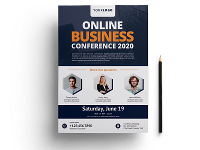 Online Business Conference Flyer business events in dubai business flyer business meeting business sotution conference flyer template corporate flyer flyer tamplate marketing multipurpose online conference