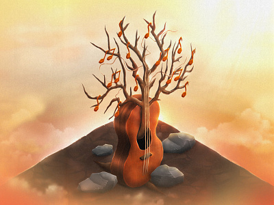 Roots art classicalguitar digitalart digitalillustration digitalpainting graphicart illustration music roots