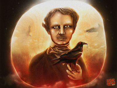 Edgar Allan Poe art digitalart digitalillustration edgarallanpoe illustration