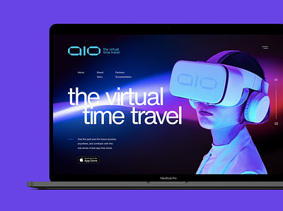 AIO The virtual time travel branding corporate identity design graphic design logo ui ux web design