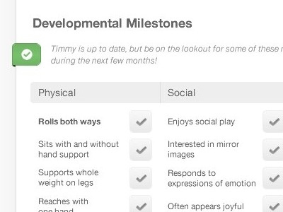 Developmental Milestones milestones wesprout