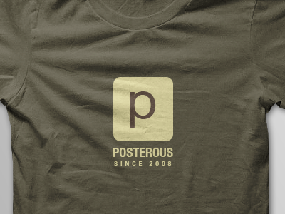 Posterous T-Shirt Mock #2 early helvetica posterous tshirt