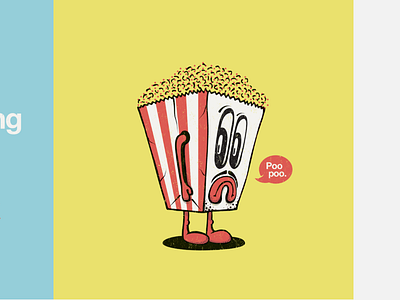 Popcorn Illustration illustration netflix popcorn vintage