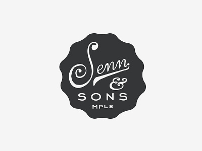 Senn & Sons Logo branding hand identity kids logo mark retail script typography