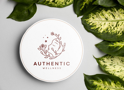 AUTHENTIC WELLNESS branding design graphic design illustration logo logo maker minimal logo vector