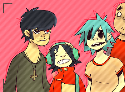 GORILLAZ FANART animation cartoon clipstudiopaint fanart gorillaz illustration