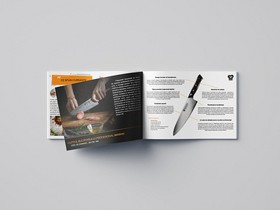 B5 Design Brochure Part 2 black brandbook branding brochure concept design knife logo minimal orange print product