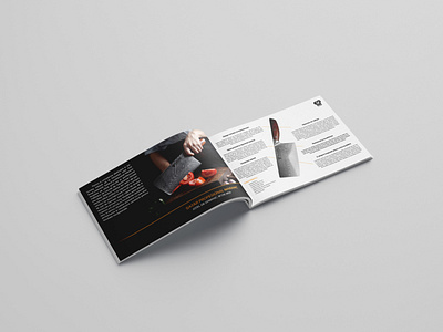 B5 Brochure Design 3 b5 black white branding brochure concepts design designer knifes logo minimal orange logo