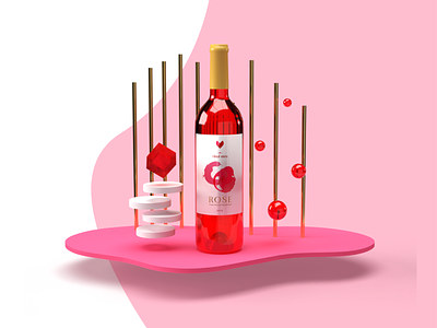3D Art 3d 3d animation 3d art 3d artist 3dsmax branding design logo ui ux wine wine bottle wine glass wine label winery