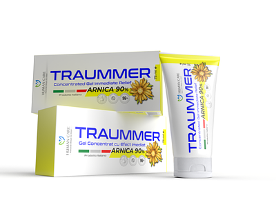 Traummer Arnica 90% 3d design graphic design logo packaging typography