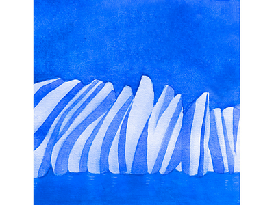 Ice experiment iceberg illustration minimal watercolour