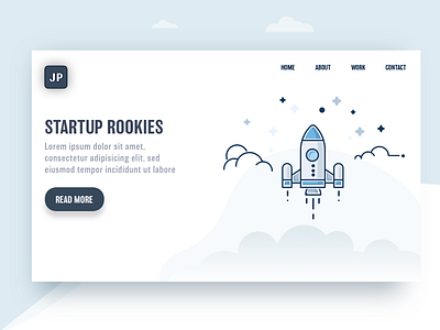 Startup Rookies 2d branding design dribbble flat gradient illustration mobile rocket startup typography ui ux vector
