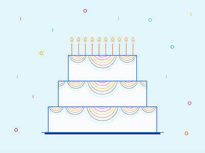 Cloudflare's 10th Birthday Week branding design illustration
