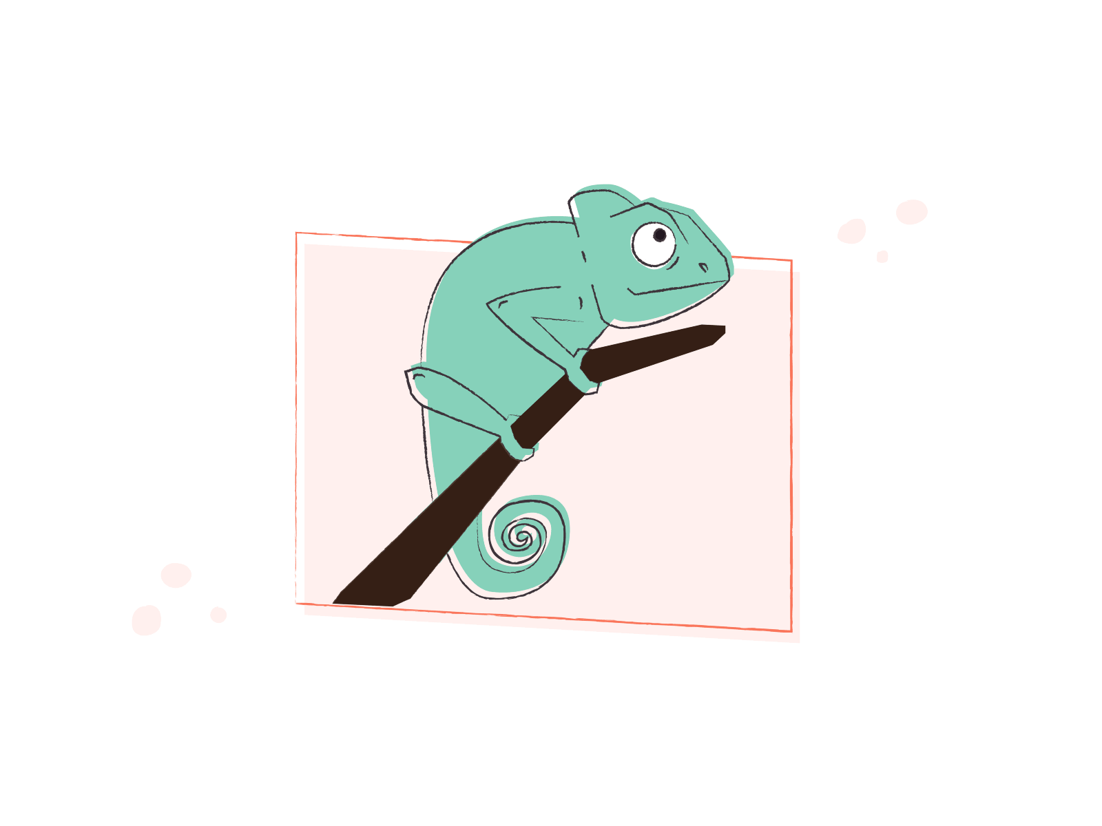 Chameleon animation art design illustration