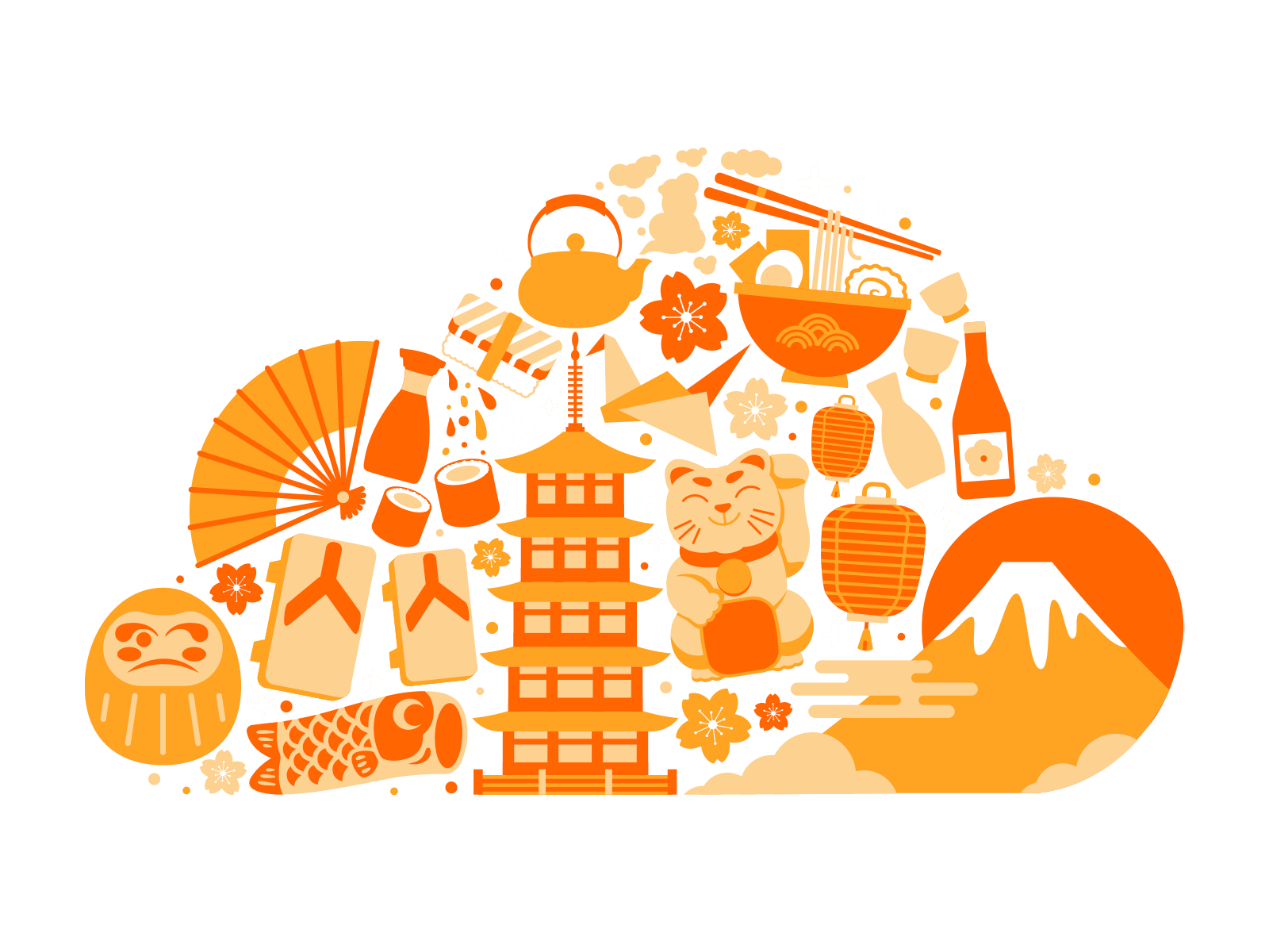 Cloudflare Japan Office Cloud animation branding culture design gif illustration internet japan tech
