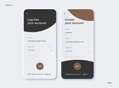 Daily UI Challenge #001 | Sign Up create account daily ui 001 daily ui challenge log in sign in sign up form sign up ui signup