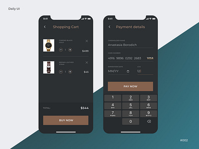 Daily UI Challenge #002 | Сredit Сard Сheckout