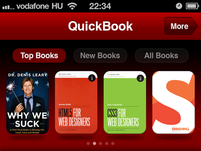 Top Books app book books ios iphone red webapp
