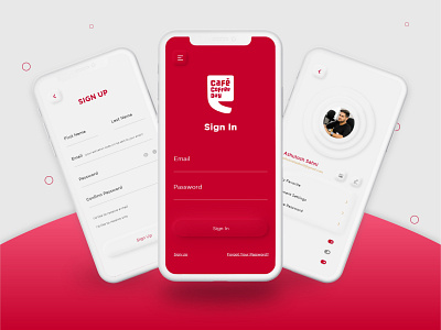 Café Coffee Day App Redesign - 1 coffee food mobile app neumorphism redesign sign in signup ui ux