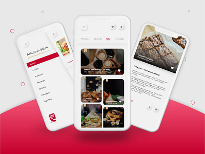 Café Coffee Day App Redesign - 2 coffe food listing menu mobile app neumorphism redesign uiux