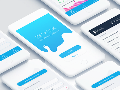 Ze' Milk - milk delivery solution app interaction design milk app milkman sketch app ux