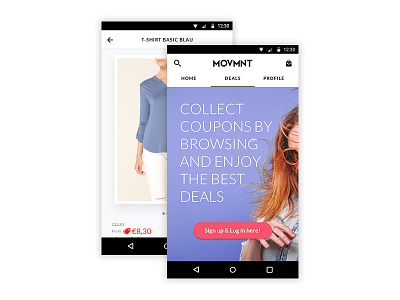 New Branding of MOVMNT Android's App app black branding ecommerce fashion interface marketplace movmnt ui ux white zalando