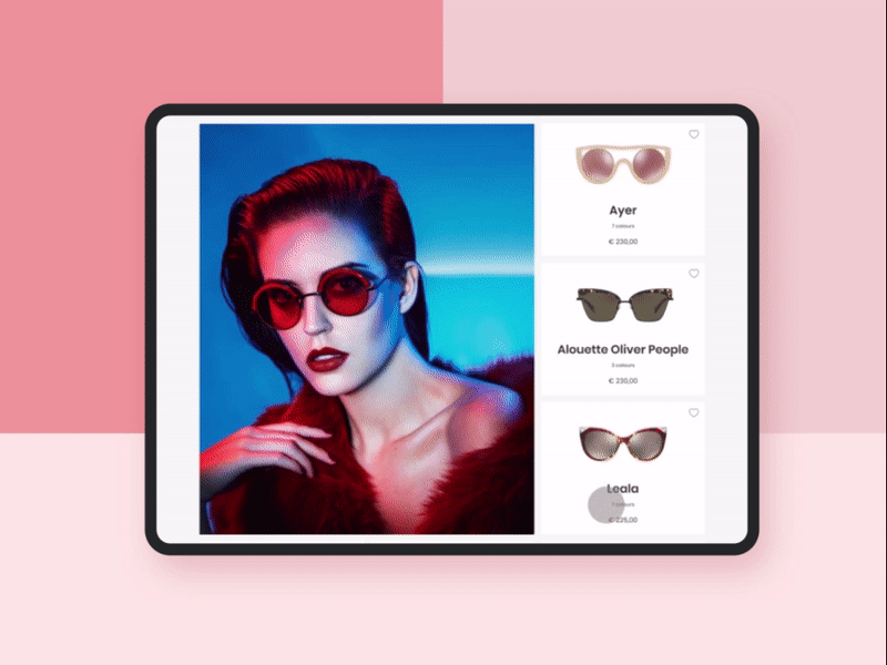 Product card hover animation | Alain Mikli online store alain mikli card card animation ecommerce ecommerce design ecommerce shop glasses ecommerce hover animation micro animation motion sunglasses ui design ui website