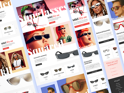 Sunglasses overview | Alain Mikli online store design proposal