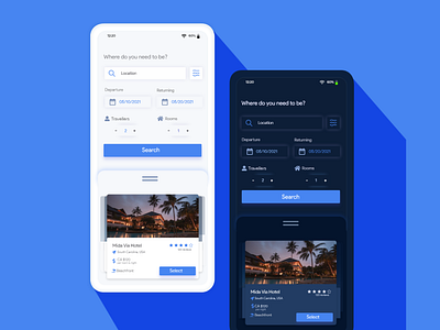 Minimalistic Travel App UI