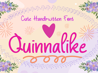 Quinnalike Cute Font branding design font font creator font design typeface typography