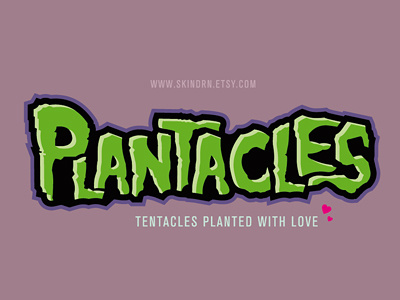 Plantacles - Planted Tentacles Typework creepy font horror plants tentacle type typework