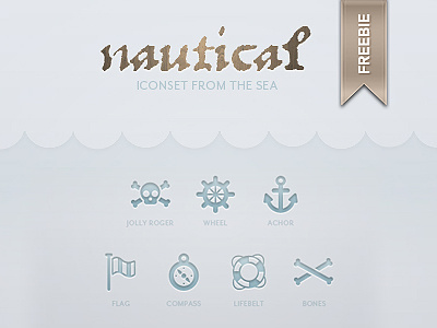 FREEBIE: nautical iconset free freebie icons iconset nautical resource sailor