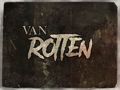 van Rotten design grunge logo splatter type typography