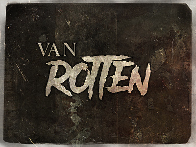 van Rotten design grunge logo splatter type typography