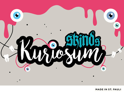 skind's Kuriosum creepy eyeball handmade horror illustration jewelry kuriosum logo skind teeth