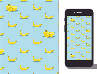 this is Bananas branding colorful design eats food food illustration fruit graphic graphic design icon illustration illustrator mockup repeat summer wallpaper
