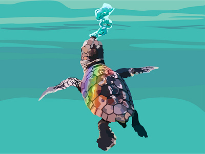 Baby Turtle - Save our Oceans branding coloful design graphic graphic design icon illustration illustrator logo ocean ocean life prism save the planet sealife summer turtle wwf