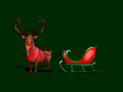 reindeer doodle branding celebration christmas christmas illustration colorful design graphic graphic design graphic illustration holiday illustration reindeer santa